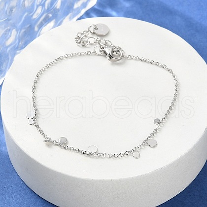 304 Stainless Steel Cable Chain Bracelets for Women BJEW-A036-23P-1