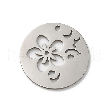 201 Stainless Steel Pendants STAS-E206-02P-04-1