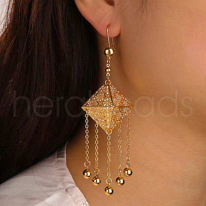 Bohemian Ethnic Geometric Brass Hoop Earrings GD1506-1