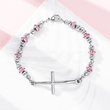 201 Stainless Steel Link Chain Bracelets BJEW-A032-02P-01-1