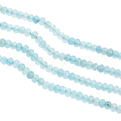 ARRICRAFT Dyed Natural Malaysia Jade Rondelle Beads Strands G-AR0002-83-1