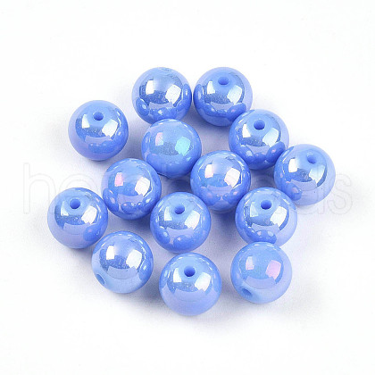Electroplate Pearlized Glass Pearl Beads EGLA-T021-14C-05-1