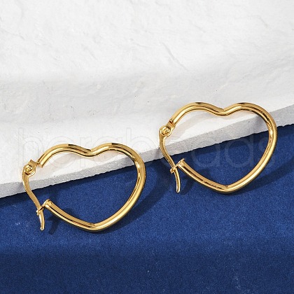 201 Stainless Steel Hoop Earrings EJEW-I245-27F-1