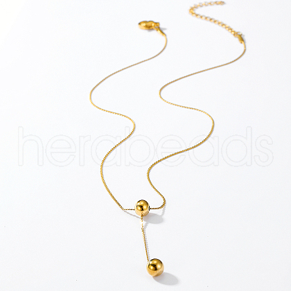 Simple Casual Fashion Brass Round Lariat Necklaces for Women DJ3390-1
