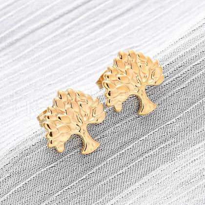 304 Stainless Steel Stud Earrings EJEW-Z118-05G-1