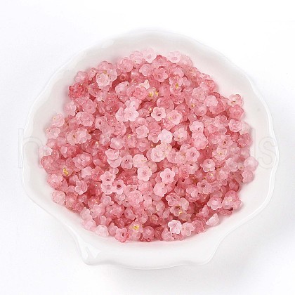 Frosted Transparent Acrylic Beads X-OACR-N137-72E-1