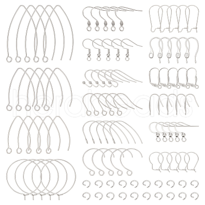 Unicraftale 304 Stainless Steel & 316 Surgical Stainless Steel Earring Hooks & Earring Hooks & Jump Rings STAS-UN0002-89P-1