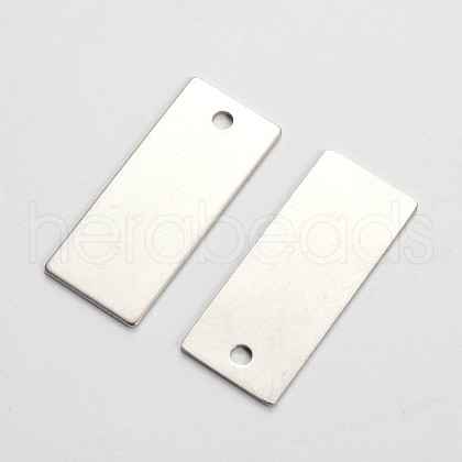 Tarnish Resistant Stainless Steel Stamping Blank Tag Pendants STAS-L166-06-1