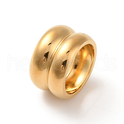 Ion Plating(IP) 304 Stainless Steel Finger Ring RJEW-C071-11G-1