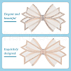 GOMAKERER 2Pcs Bowknot Polyester Rhinestone Shoe Decorations FIND-GO0002-35-3