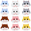 HOBBIESAY 12Pcs 6 Colors Food Grade Eco-Friendly Silicone Focal Beads SIL-HY0001-21-1