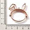 Rabbit Rotatable Alloy Swivel Open Back Bezel Pendants PALLOY-I223-19RG-3