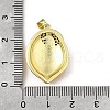 Brass Micro Pave Cubic Zirconia with Enamel Pendants KK-Q066-20G-3
