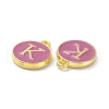 Golden Plated Alloy Enamel Charms ENAM-XCP0001-13K-3