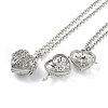 Brass with Rhinestone Pendant Necklaces NJEW-G089-02A-P-1