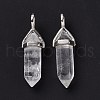 Natural Quartz Crystal Pendants G-K329-53P-3