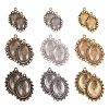 Tibetan Style Alloy Pendant Cabochon Settings PALLOY-PH0012-57-1