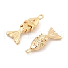 Brass Micro Pave Clear Cubic Zirconia Pendants KK-C080-02A-G-2