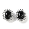 Natural Obsidian Sew on Rhinestone KK-P283-02A-P-1