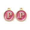 Golden Plated Alloy Enamel Charms X-ENAM-S118-08P-1