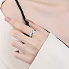 925 Sterling Silver Adjustable Finger Rings for Man FS-WGAB56D-01-2