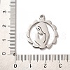 Non-Tarnish 304 Stainless Steel Pendants STAS-B054-08P-3