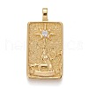 Brass Micro Pave Clear Cubic Zirconia Pendants ZIRC-Z004-01B-1