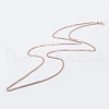 925 Sterling Silver Chain Necklaces STER-F039-45cm-16RG-1