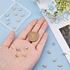 FIBLOOM 20Pcs 2 Colors Rack Plating Brass Pave Clear Cubic Zirconia Connector Charms KK-FI0001-05-3