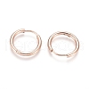 Ion Plating(IP) 304 Stainless Steel Huggie Hoop Earrings EJEW-F111A-17mm-RG-2