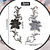 Peony Polyester Embroidery Ornament Accessories PATC-WH0008-04A-2