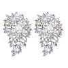 HOBBIESAY 2Pcs Crystal Rhinestone Wing Brooch Pin FIND-HY0002-28-1