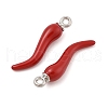 Rack Plating Alloy Enamel Pendants PALLOY-R451-07P-01-2