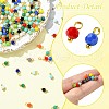 190Pcs 19 Colors Opaque Glass Pendants PALLOY-CJ00056-3
