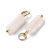 Natural Rose Quartz Pendants STAS-C120-01G-02-2