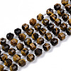 Natural Tiger Eye Beads Strands G-R482-14-8mm-1