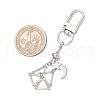 Brass Macrame Pouch Empty Stone Holder Pendant Decoration HJEW-JM03305-6