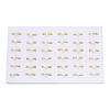 Mother's Day Jewellery Natural Pearl Double Lines Brass Open Cuff Finger Rings PEAR-N022-C08-5