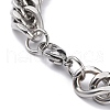 Tarnish Resistant 304 Stainless Steel Cuban Link Chain Bracelets X-STAS-A028-B064P-A-3