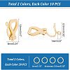 Unicraftale 20Pcs 2 Color 304 Stainless Steel Clip-on Earring Findings STAS-UN0038-43-5