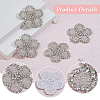 SUPERFINDINGS 4Pcs Flower Cloth Patches DIY-FH0007-54B-4