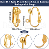 Beebeecraft 36Pcs Brass Clip-on Earring Findings KK-BBC0016-10G-2