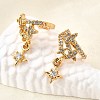 Brass Micro Pave Clear Cubic Zirconia Cuff Earrings EJEW-F370-28G-1