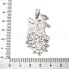 201 Stainless Steel Pendants STAS-V013-14P-3