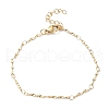 Ion Plating(IP) 304 Stainless Steel Twist Bar Link Chain Bracelets BJEW-K226-09G-1