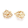 Brass Micro Pave Cubic Zirconia Pendants KK-N263-77B-G-2