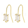 Brass Micro Pave Cubic Zirconia Earrings Findings EJEW-B063-05G-02-1