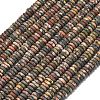 Frosted Natural Leopard Skin Jasper Beads Strands G-K389-C30-01-2