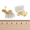 Butterfly Wing Brass Tassel Stud Earrings for Women EJEW-U055-16GS-3