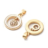 Brass Micro Pave Cubic Zirconia Pendants KK-L222-014G-2